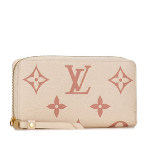 Louis Vuitton Monogram Bicolor Empreinte Giant Zippy Wallet Brown