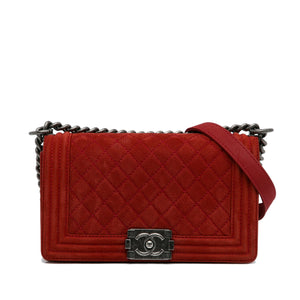 Chanel Medium Caviar Boy Flap Bag Red