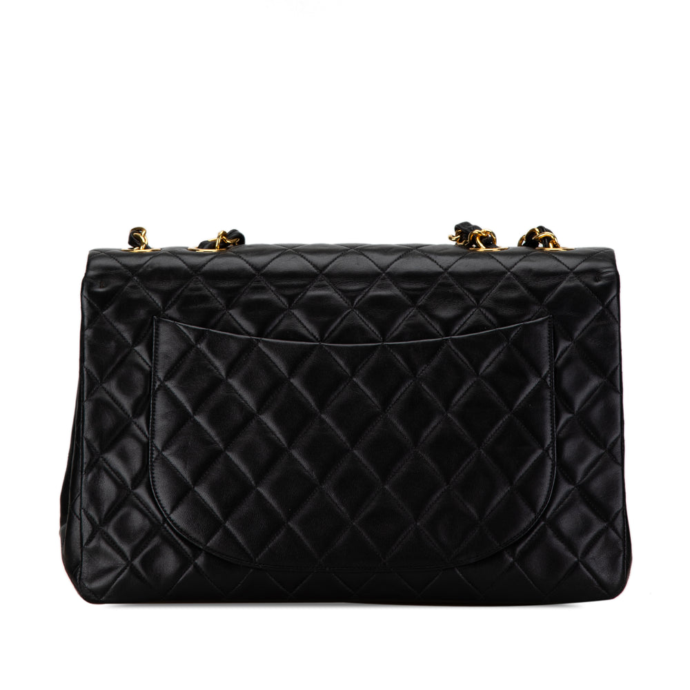 Chanel Maxi XL Classic Lambskin Single Flap Black