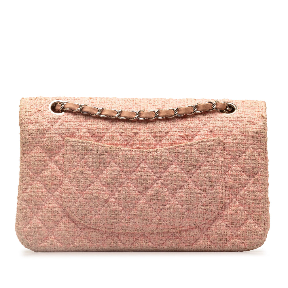 Chanel Medium Classic Tweed Double Flap Pink