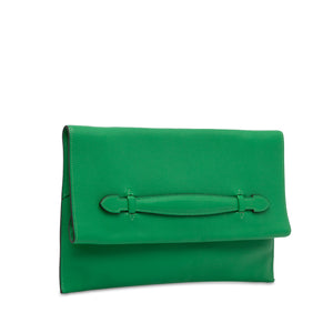 Hermès Evercolor Pliplat Clutch Green