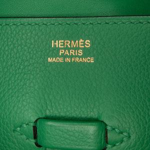 Hermès Evercolor Pliplat Clutch Green