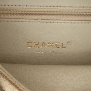 Chanel Medium Caviar Filigree Vanity Case White