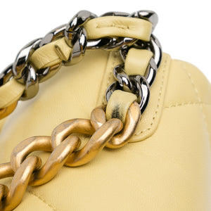 Chanel Medium Lambskin 19 Flap Yellow