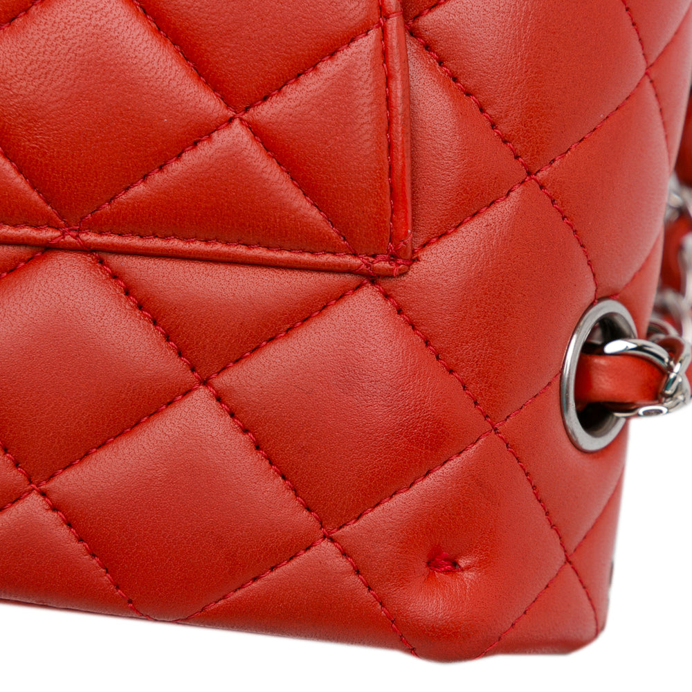 Chanel Medium Classic Lambskin Double Flap Red