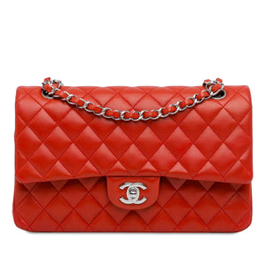 Chanel Medium Classic Lambskin Double Flap Red