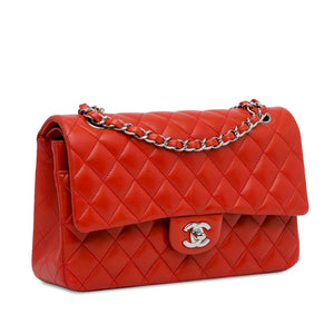 Chanel Medium Classic Lambskin Double Flap Red