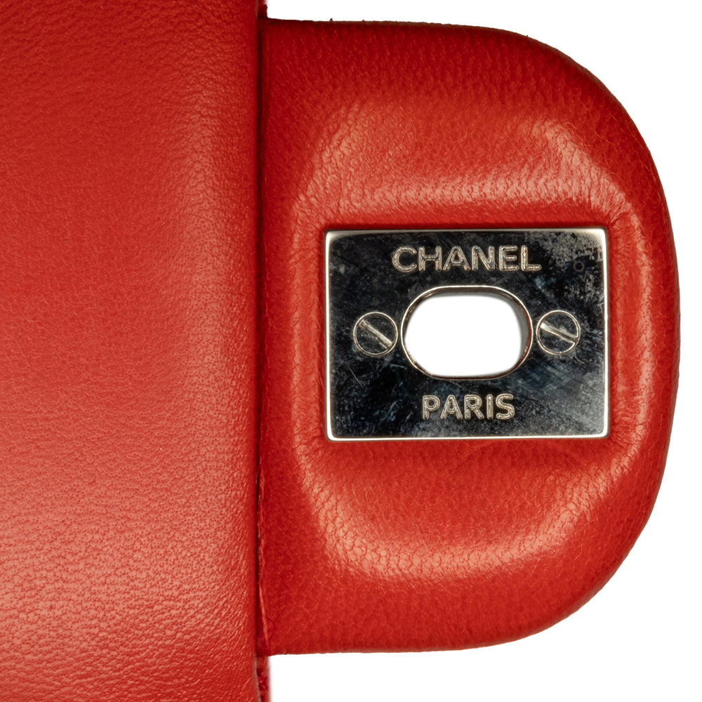 Chanel Medium Classic Lambskin Double Flap Red