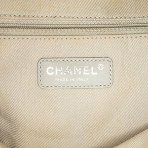 Chanel Small Glazed Calfskin Deauville Tote White