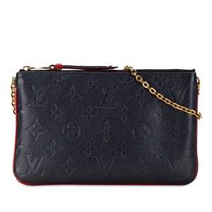 Louis Vuitton Monogram Empreinte Double Zip Pochette Blue