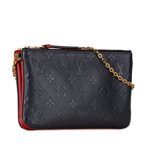 Louis Vuitton Monogram Empreinte Double Zip Pochette Blue