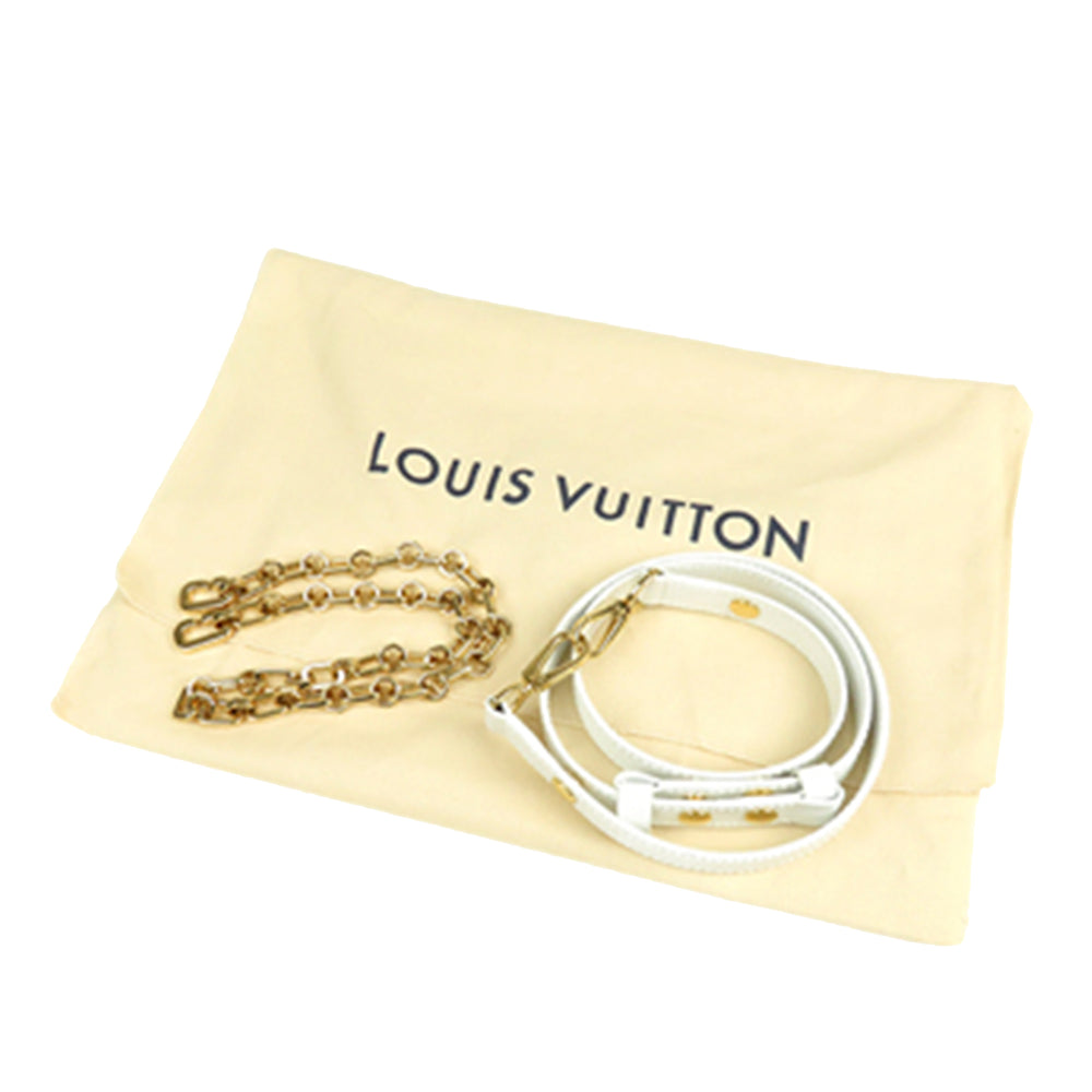 Louis Vuitton Monogram Dauphine Broderie East West White