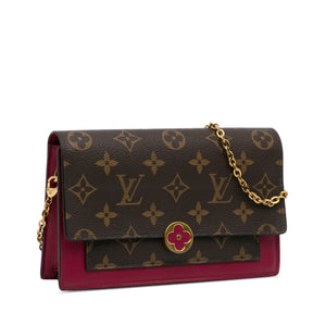 Louis Vuitton Monogram Flore Wallet On Chain Brown