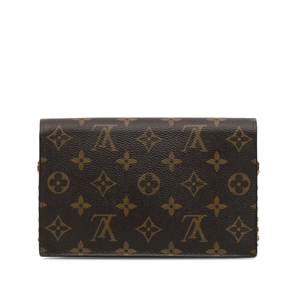 Louis Vuitton Monogram Flore Wallet On Chain Brown