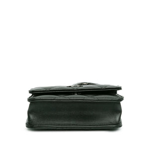 Chanel Quilted Lambskin So Black CC Hook Card Holder Black