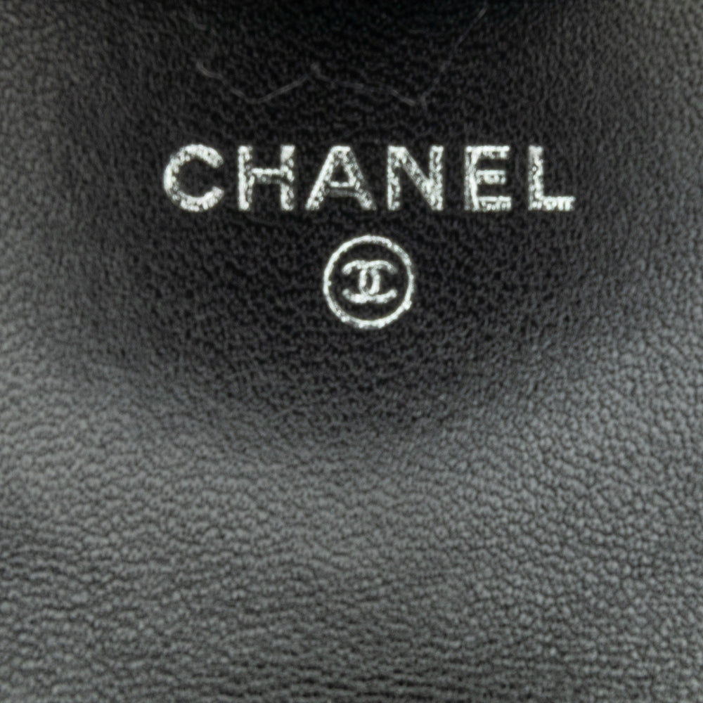 Chanel Quilted Lambskin So Black CC Hook Card Holder Black