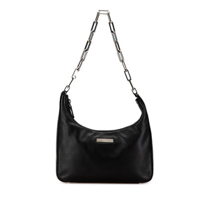 Gucci Leather Chain Shoulder Bag Black