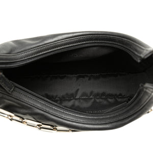 Gucci Leather Chain Shoulder Bag Black