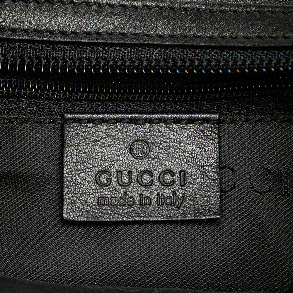 Gucci Leather Chain Shoulder Bag Black