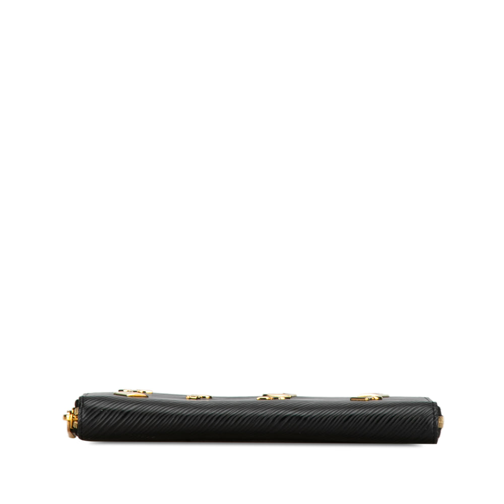 Louis Vuitton Epi Love Lock Zippy Long Wallet Black