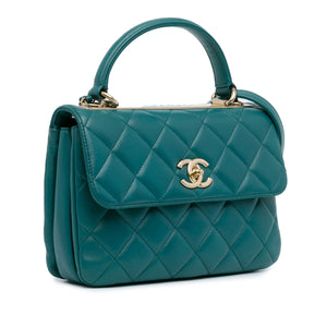 Chanel Small Lambskin Trendy CC Flap Green