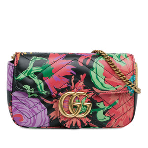 Gucci x Ken Scott Super Mini GG Marmont Crossbody Black