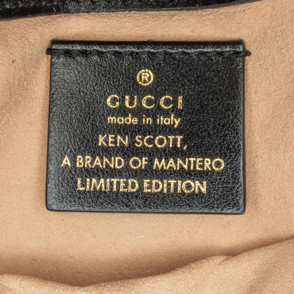 Gucci x Ken Scott Super Mini GG Marmont Crossbody Black