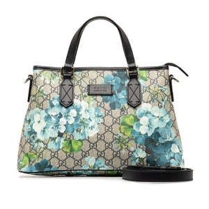 Gucci GG Supreme Blooms Satchel Brown