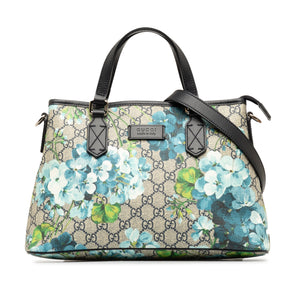 Gucci GG Supreme Blooms Satchel Brown