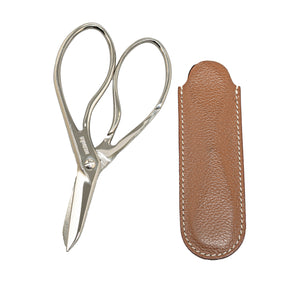 Hermès Stainless Steel Scissors with Leather Case Silver