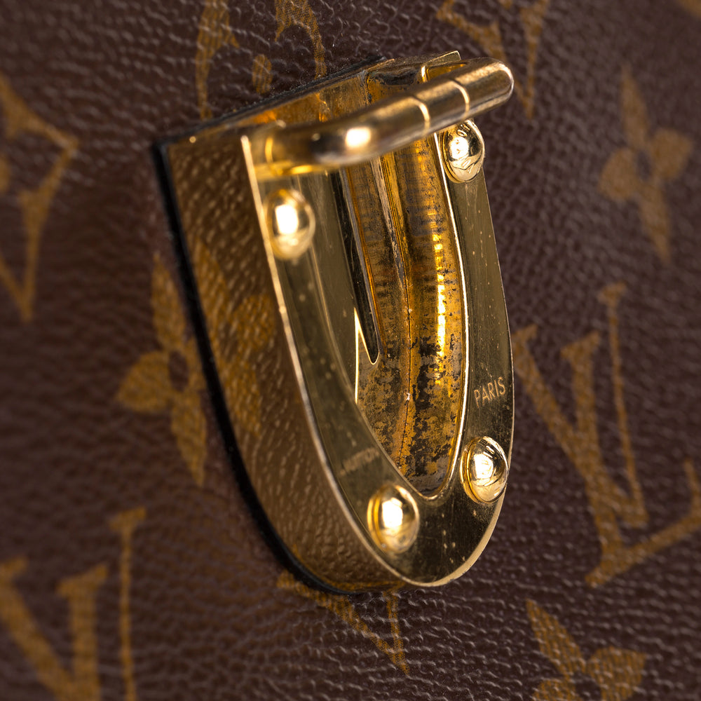 Louis Vuitton Monogram One Handle Flap Satchel Brown