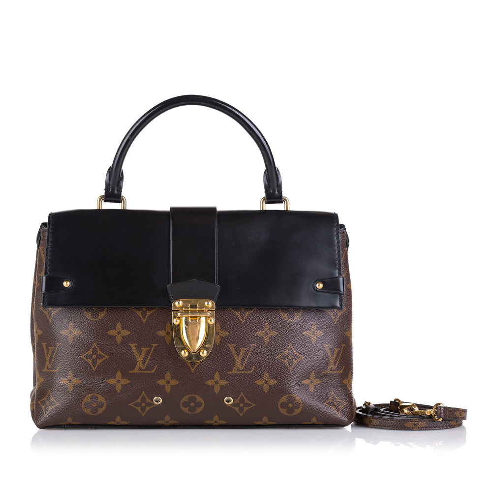 Louis Vuitton Monogram One Handle Flap Satchel Brown