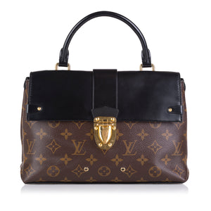 Louis Vuitton Monogram One Handle Flap Satchel Brown