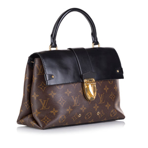 Louis Vuitton Monogram One Handle Flap Satchel Brown