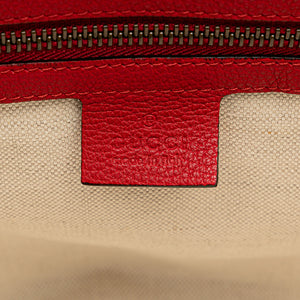 Gucci Logo Half Moon Hobo Red