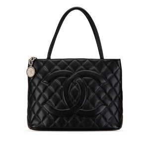 Chanel Caviar Medallion Tote Black