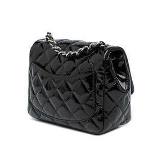 Chanel Mini Square Classic Patent Single Flap Black