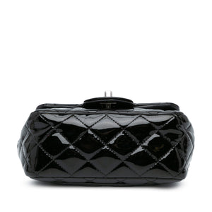 Chanel Mini Square Classic Patent Single Flap Black