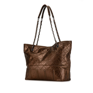 Chanel Distressed Calfskin Shopping In Moscow Tote Brown