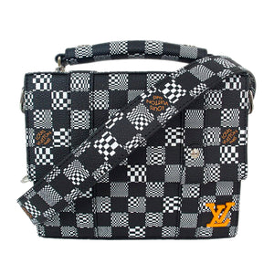 Louis Vuitton Damier Distorted Flap Soft Trunk Black