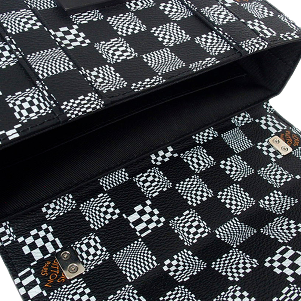 Louis Vuitton Damier Distorted Flap Soft Trunk Black