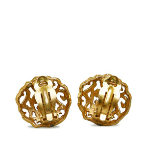 Chanel CC Clip-on Earrings Gold