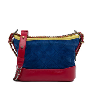 Chanel Small Gabrielle Suede Crossbody Bag Blue