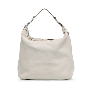 Gucci Leather Icon Bit Shoulder Bag White