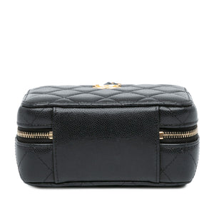 Chanel Quilted Caviar Twist Your Buttons Crossbody Black