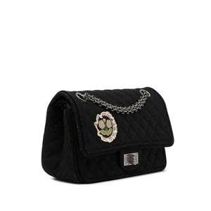 Chanel Reissue Wool Shoulder Bag Black