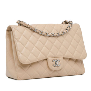 Chanel Jumbo Classic Caviar Single Flap Bag Brown