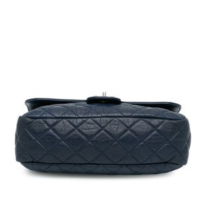 Chanel Quilted Calfskin Easy Zip Flap Blue