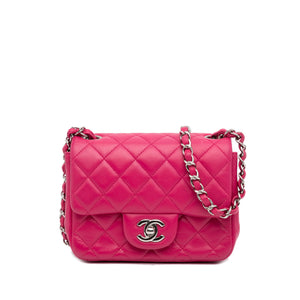 Chanel Mini Classic Lambskin Square Flap Pink