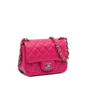 Chanel Mini Classic Lambskin Square Flap Pink